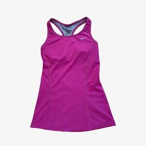 Nike racerback pink sportswear tank top built in bra size XS